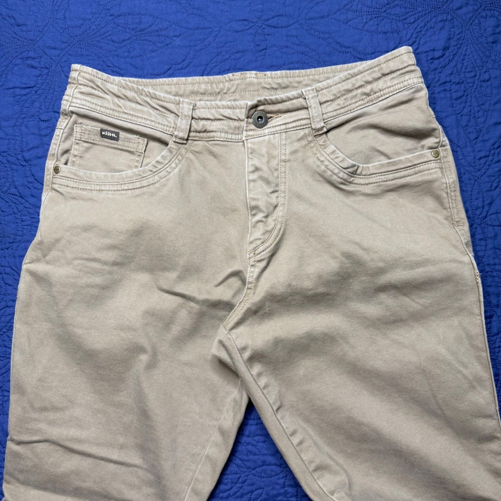 Kuhl Rydr Pants Mens 33x31 Khaki Rugged Outdoor Hiking Stretch Casual Work
